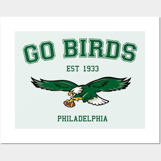 Go Birds Vintage Wall Art by Curious Sausage